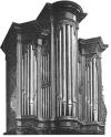 Situatie in Gennep. Bron: Verschueren Orgelbouw. Datering: 1955.